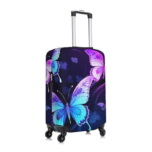 Background With Night Butterflies Print Luggage Suitcase Covers Elastic Washable Luggage Protector Luggage Covers For Suitcase3