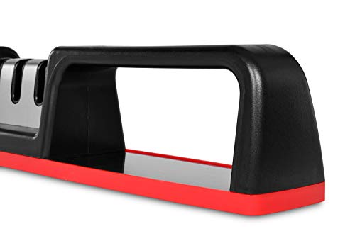 Seki Japan Kitchen Knife Sharpener, 3 Stage Diamond, Carbide And Ceramic Honing System, Restore And Polish Blades, Sharpens Dull Knives Quickly #TOP2