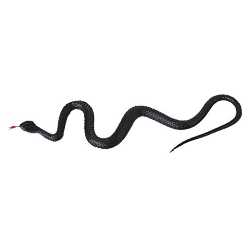 BALLVIC 1 pièces Noir Serpent Jouet en Caoutchouc Vif Reptile Animal Semblant Jeux de Tours fête en Plein air Jardin Parc farces astuces faveur Accessoires Cover