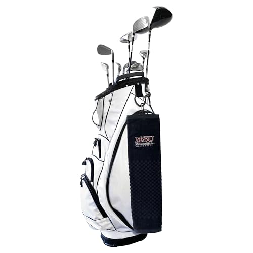 Image of Team Golf NCAA SMU Mustangs Embroidered Golf Towel Embroidered Golf Towel, Checkered Scrubber Design, Embroidered Logo