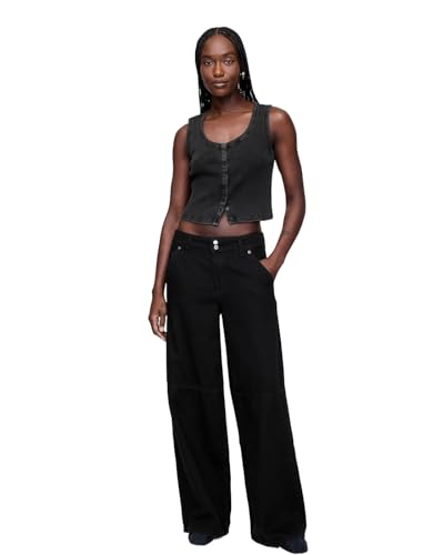 Image of Gap Women Fitted Sleeveless Round Neck Blouse