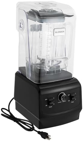 High-Speed 2200W Commercial Blender with 2L Capacity, Soundproof Cover, Perfect for Smoothies, Ice Crushing, Grinding & Chopping - Professional Countertop Mixer