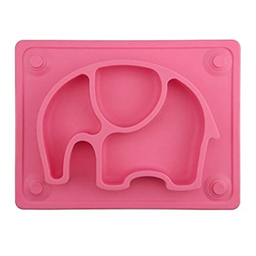 Baby Suction Placemat - SILIVO Non-Slip Silicone Baby Plates with Suction Cups Fits