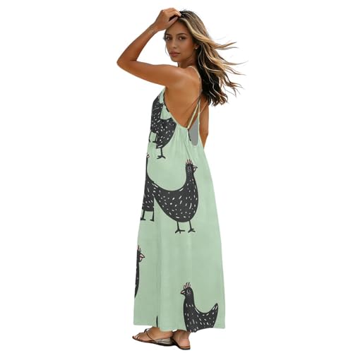 Robe d'été à dos ouvert noire et verte parfaite pour vos journées farniente à la plage