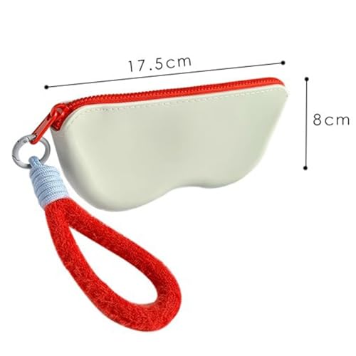Image of K Luxury Sunglasses Cases with Strap Stotage Bag Leather Reading Eyeglass Case Portable Case Soft Pouch for Women