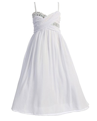 iGirlDress Little Girls Ruched Top Chiffon Long Flower Girls Dresses 2-20