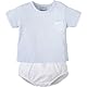 BABIDU Uni Baby Conjunto para Bebé Niño Con Camiseta de Manga Corta Y Bolsillo Decorativo Set, Himmelblau, 0-3 Monate