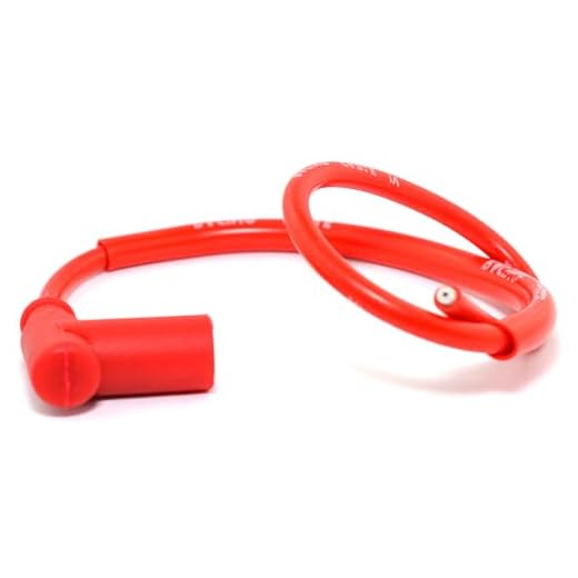 Easyboost Antiparasite Rouge Racing Fil de Bougie Haute tension Capuchon Silicone de Haute Qualité pour Scooter Booster Stunt Nitro Moto 50cc AM6 Derbi MBK 51 103 Rieju TZR Beta XP6 RS