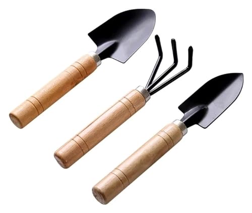 Juego de paleta de herramientas de jardín, tenedor de jardín, paleta de jardín, 3 piezas/juego de utensilios de jardinería for cultivar verduras y flores, herramientas de jardinería, rastrillo, pala,