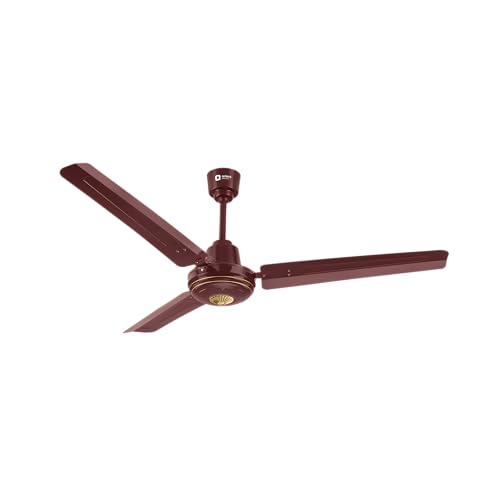 Image of Orient Electric 1400 mm Summercool| PSPO technology for powerful airflow| 18-pole motor| Ornamental bottom design| Anti-rust Aluminium blades| 5-year warranty| Brown, pack of 1