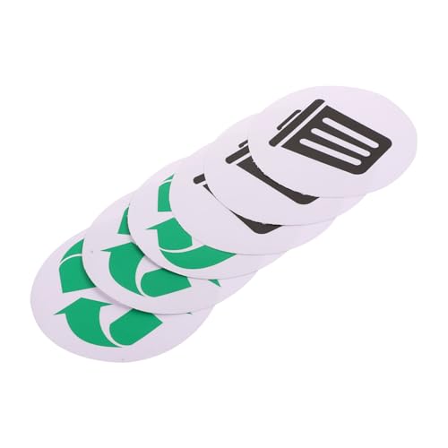 TIDTALEO 6個 ゴミ箱別シール 防水自己粘着リサイクルステッカー 製 簡単貼付 取り外し可能 家 オフィス 屋外用 別促進タグ