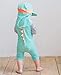 Baby Boys Girls Swimsuit Dinosaur Rash Guard Sun Protection Set Kids One Piece Zipper Bathing Suit Swimwear with Hat（Green,3-4Years）