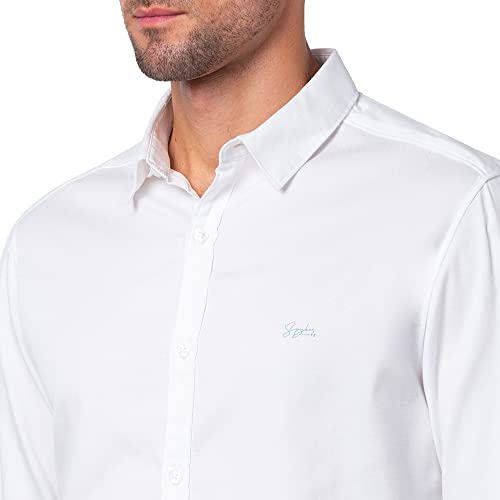 Image of Spykar Men's Slim Fit N /A Full Sleeve Solid Casual Shirts