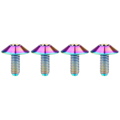 Titanium M4 M5 M6 Button Torx Head Bolt Screw (Rainbow, M4x10mm)
