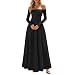 Generisch Herbstkleid Damen,Herbstkleid Damen Langarm Lang Kleid Herbst Winter Kleider Elegant Herbstkleider Festlich Outfit A Linie Einfarbig Winterkleid 50Er Jahre Damenkleidung Für Hochzeit