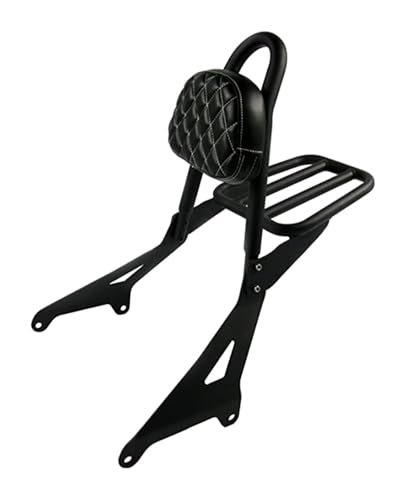 Sissy bar Yamaha Stryker 1300 dossier amovible en acier noir avec porte-bagages rigide