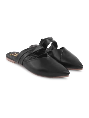 Image of Froh Feet Women's Fashion Comfortable Slip-on Flat Bellies Pointed Toe Mules Sandals