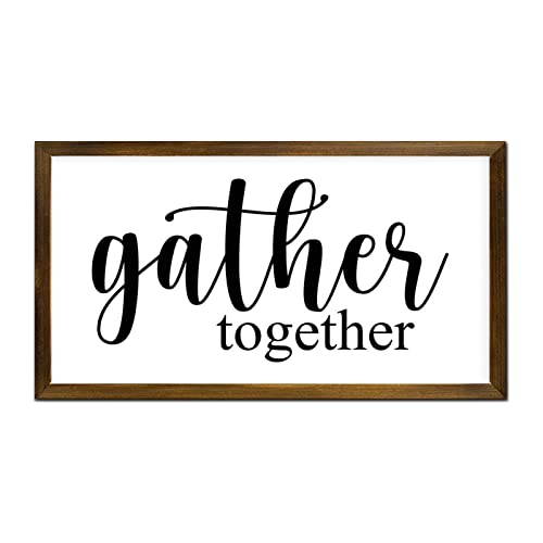 Gather Together Framed Wooden Signs Words Letters...