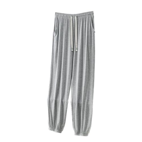 Men's Pajama Bottoms Summer Pjs Sleep Pants Soft Sleepwear Comfy Lightweight Modal Oversized Nightwear