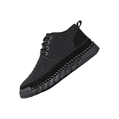 Generisch Zapatos de senderismo para hombre 43 zapatillas casuales de moda transpirables zapatos casuales planos, botas acolchadas y cálidas para hombre para invierno zapatos de hombre 43 negro,