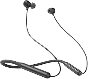 Soundcore Life U2i Bluetooth Neckband, Patented BassUp Technology, IPX5 Water-Resistant, AI-Enhanced Calls, Bluetooth 5.3 Quick Connectivity, 20H Playtime, Foldable and Lightweight, Black Colour