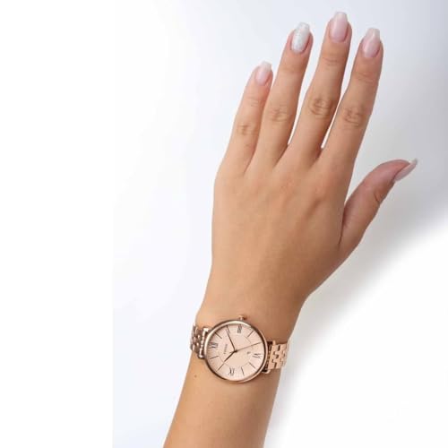 Image of Fossil Jacqueline Rose Dial Rose Gold-Tone Women's Watch ES3435