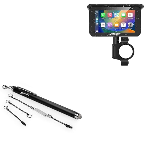 BoxWave Stylus Pen Compatible with FancyTiger Portable Wireless Screen for Motorcycle (5 in) - EverTouch Capacitive Stylus, Fiber Tip Capacitive Stylus Pen - Jet Black