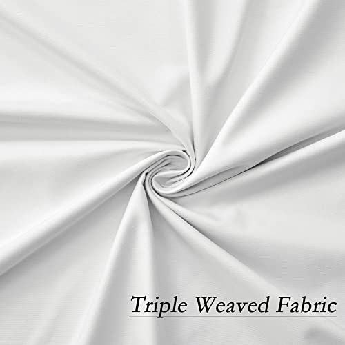 West Lake 100 Blackout Curtain Liner 2 Panels Light Blocking Liner Thermal Insulated Rod Pocket Window Drapes For Living Room Bedroom Winter Curtain Liner For Grommet Top Panels,48" Wx 81" L, White #TOP5