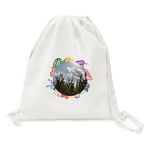 Sac en tissu pliable ciel bleu sangle solide contre la casse des fruits