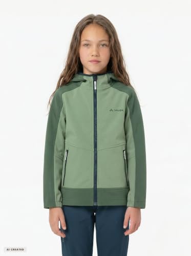 VAUDE Softshell Jacke Kids Rondane IV in - hochwertige Outdoorjacke, wind- und wasserabweisende Regenjacke mit Kapuze… – Ansicht 3