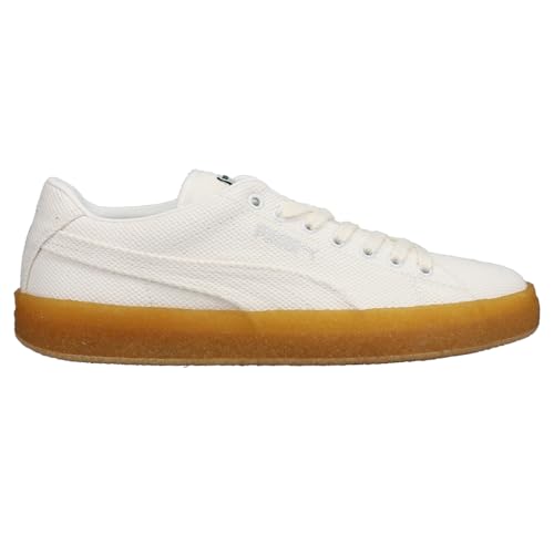 PUMA Mens Suede Crepe Canvas Lace Up Sneakers Shoes Casual - White