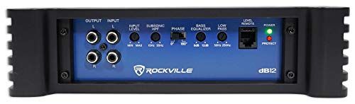 Rockville Db12 2000W Peak / 500W Rms Mono Car Amplifier + Amp Kit #TOP4