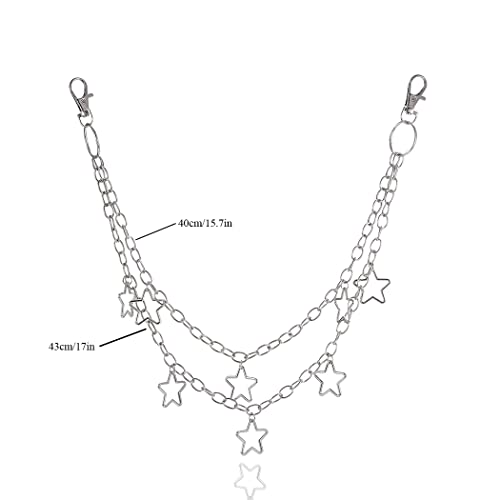 Image of Bounzhi Hip Hop Pant Chain Acrylic Jean Chain Punk Wallet Chain Rock Pocket Chain for Men and Women