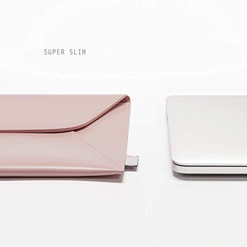 Comfyable Leather Laptop Sleeve 13-13.3 Inch Compatible For Macbook Air M2 M1 & Macbook Pro 13-14 Inch M2 2023 M1 2021 - Pvc Leather Envelope Sleeve Computer Case For Mac, Pink #TOP3