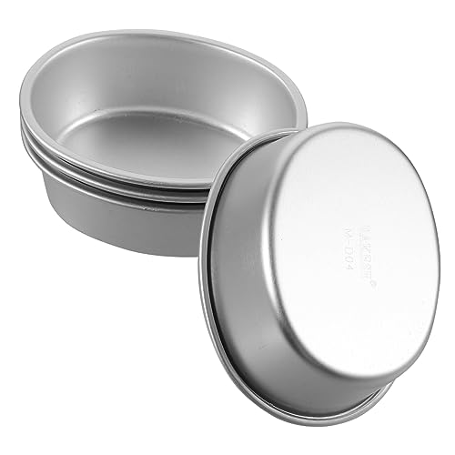 Cabilock 4Pcs Non Stick Aluminum Alloy Cake Pans Baking for Home Bakery High Temperature Easy Release Design for Cheesecakes Desserts