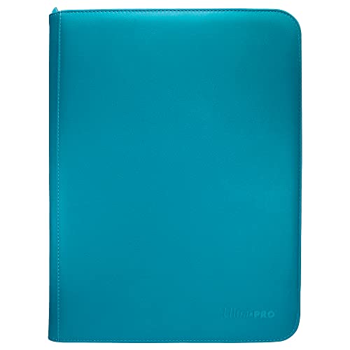 Image of Ultra PRO - Vivid 9-Pocket Zippered PRO-Binder: (Teal) - Protect Up to 360 Collectible Trading Cards, Sports Cards or Valuable Gaming Cards, Ultimate card Protection