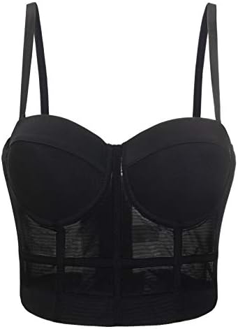 Corsé Overbust para Mujer – Bustier Crop Top Estilo Pin Up