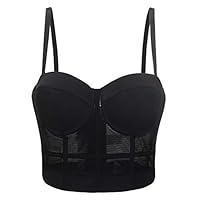 Woboren Damen Korsett Bustier BH Dessous Tank Top Tr?gertop Crop Top Corsage Schlanke Weste