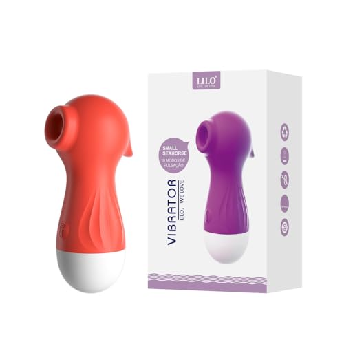 Sugador de Clitóris Pocotó Lilo Rosa 10 Modos de Pulsação Em Silicone Recarregável Pequeno e Portáti