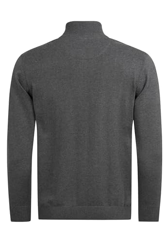 U.S. POLO ASSN. Męski sweter (S-3XL) Classic Fit z zamkiem błyskawicznym do połowy i stójką P010, Antracyt, melanż, czerwony, S