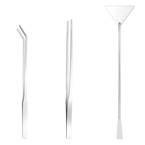 Set di 3 attrezzi per acquario, in acciaio inox, per acquario, per piante acquatiche, per piante acquatiche (argento)
