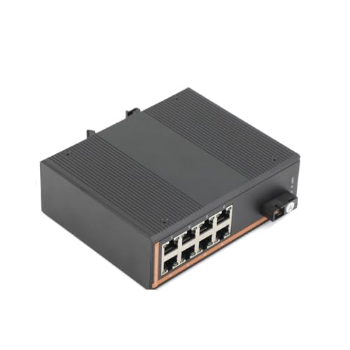 Convertisseur de média fibre monomode Gigabit commutateur optique industriel 8 ports RJ45