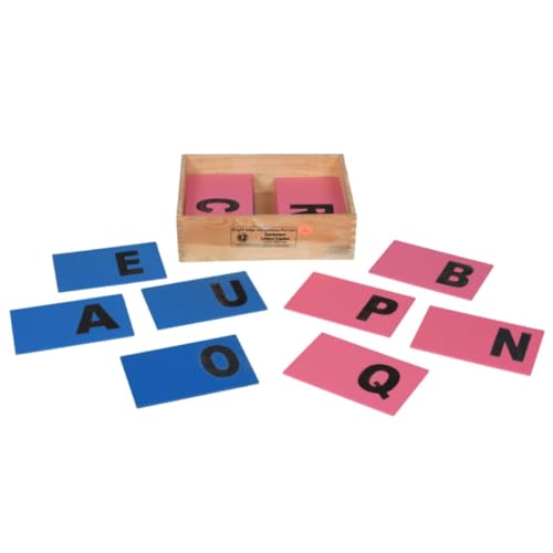 Image of Brilla Montessori Sandpaper Letters Capital, Wooden English Alphabet Tracing Board for Kids, Montessori Preschool Learning Toy, Cursive Alphabet Letters for Writing Practice, Ideal for Kids 3+