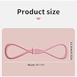 Shiftalter Figure 8 Resistance Bands - Silicone Exercise Bands for Women Men Full-Body Training,Elastic Figure 8 Exercise Fitness Bands for Workout Home Gym Stretching Pilates (25LBs,Purple) - Image 3