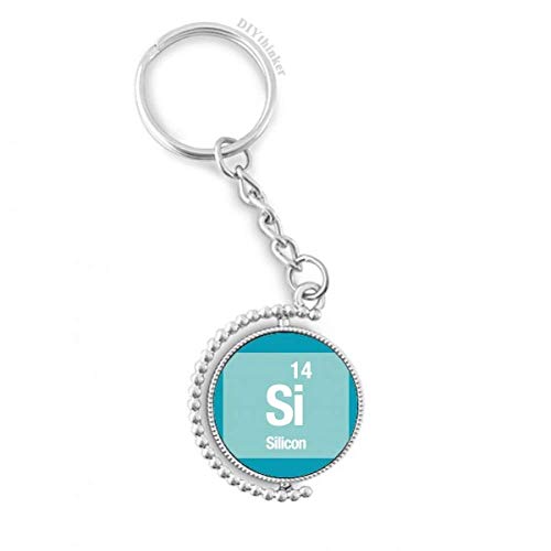 Porte-clés science silicium rotatif pour le bureau et le labo