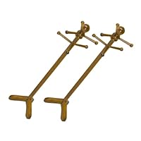 Gatuida 2pcs Dollhouse Coat Rack Miniature Scale Metal Hooks for Dollhouse Clothes Rack Display Holder for Clothes