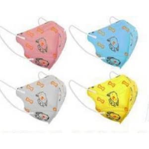 Vyzmi Trendz N95 KIDS MASK 5 LAYER DIGITAL PRINTED KIDS MASK FOR 3 TO 12 YEAR BOYS|GIRLS|PRINTED CARTOON DESIGN (PACK OF 4)