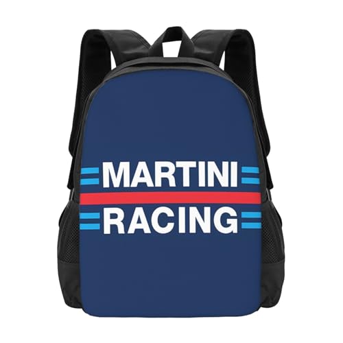 Compatible With Martini Racing Schulrucksack für Männer und Frauen, College-Büchertasche, leichter Rucksack, lässiger Tagesrucksack, Schultasche für Jungen und Mädchen