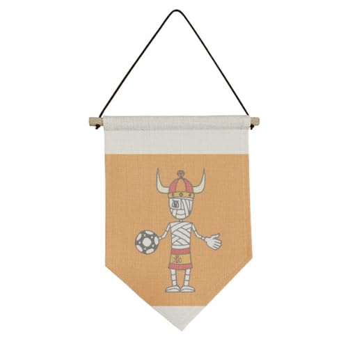 Drapeau espagnol football dessin animé en toile suspendue durable