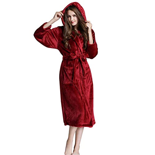 Albornoz de lana coral para hombre bata esponjosa y gruesa de calidad superior para spa